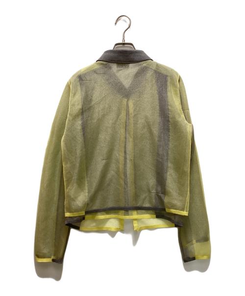 DIESEL（ディーゼル）DIESEL (ディーゼル) 長袖 ニット シャツ レイヤード グリーン サイズ:Mの古着・服飾アイテム