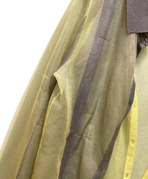 DIESEL（ディーゼル）DIESEL (ディーゼル) 長袖 ニット シャツ レイヤード グリーン サイズ:Mの古着・服飾アイテム