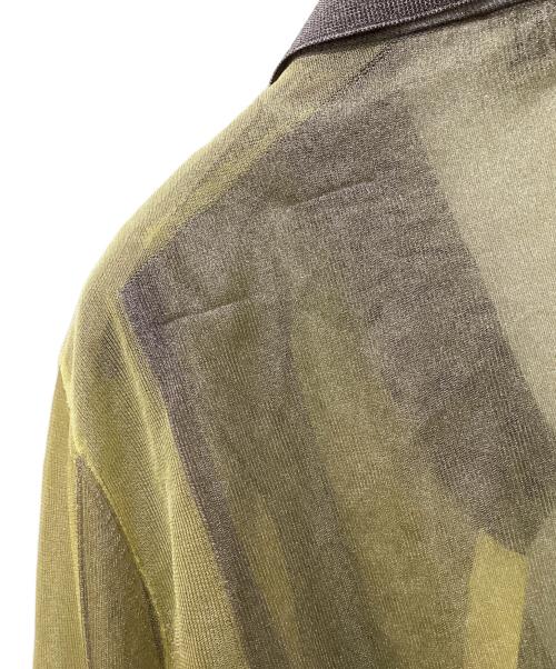 DIESEL（ディーゼル）DIESEL (ディーゼル) 長袖 ニット シャツ レイヤード グリーン サイズ:Mの古着・服飾アイテム