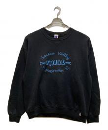 RUSSELL ATHLETIC（ラッセルアスレチック）の古着「90s 前Vプリントスウェット」｜ブラック
