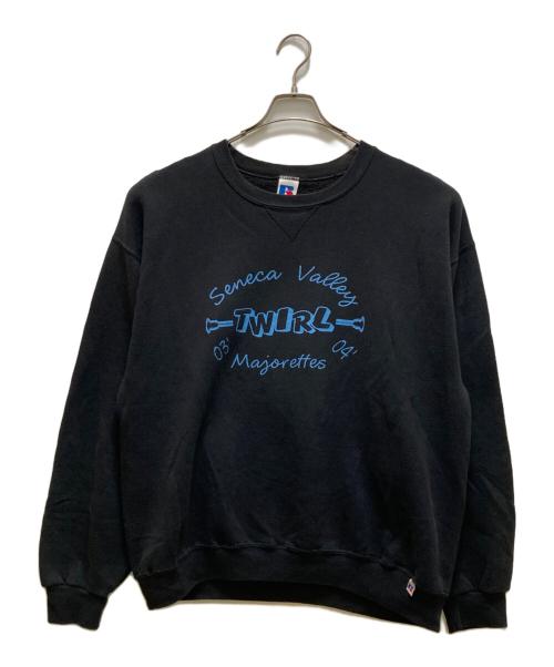 RUSSELL ATHLETIC（ラッセルアスレチック）RUSSELL ATHLETIC (ラッセルアスレチック) 90s 前Vプリントスウェット ブラック サイズ:Lの古着・服飾アイテム