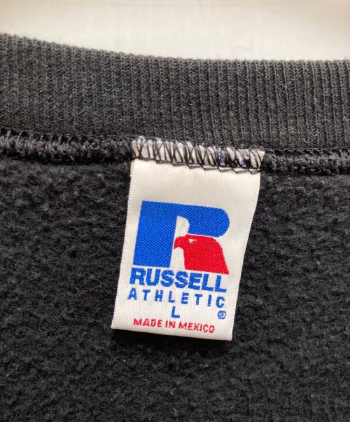 RUSSELL ATHLETIC（ラッセルアスレチック）RUSSELL ATHLETIC (ラッセルアスレチック) 90s 前Vプリントスウェット ブラック サイズ:Lの古着・服飾アイテム