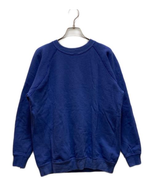 Champion（チャンピオン）Champion (チャンピオン) 3段プリントラグランスウェット ブルー サイズ:Lの古着・服飾アイテム