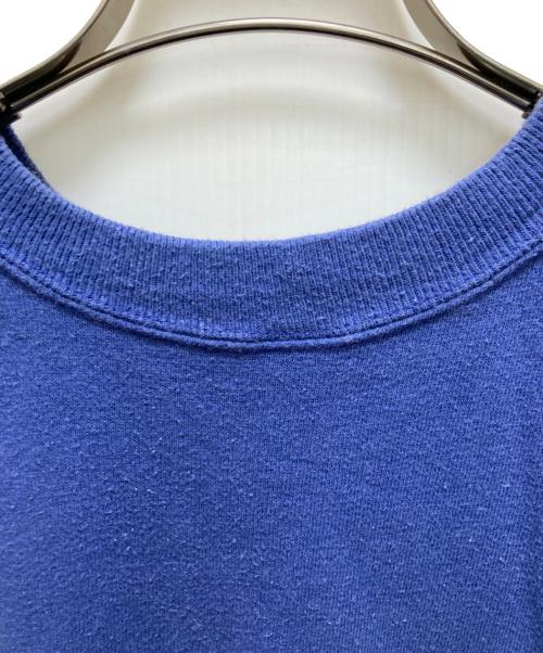 Champion（チャンピオン）Champion (チャンピオン) 3段プリントラグランスウェット ブルー サイズ:Lの古着・服飾アイテム