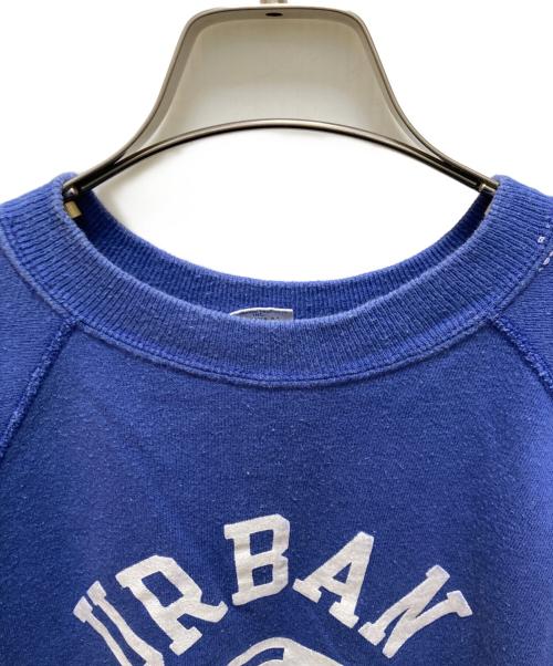 Champion（チャンピオン）Champion (チャンピオン) 3段プリントラグランスウェット ブルー サイズ:Lの古着・服飾アイテム