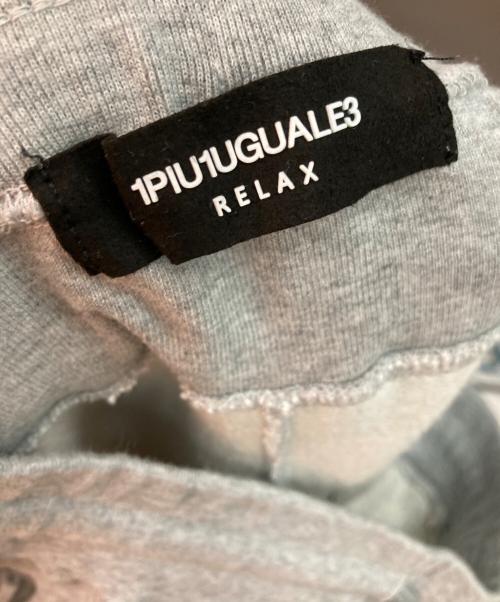 1PIU1UGUALE3 RELAX（ウノピゥウノウグァーレトレ リラックス）1PIU1UGUALE3 RELAX (ウノピゥウノウグァーレトレ リラックス) スタッズ付きスウェットパンツ グレー サイズ:Mの古着・服飾アイテム