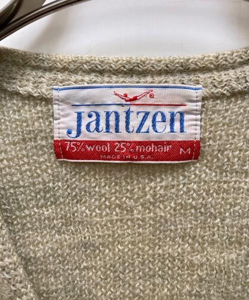JANTZEN（ジャンセン）JANTZEN (ジャンセン) ヴィンテージモヘヤブレンドカーディガン 黄緑 サイズ:Mの古着・服飾アイテム