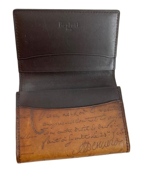 Berluti（ベルルッティ）Berluti (ベルルッティ) カリグラフィ カードケース ブラウンの古着・服飾アイテム