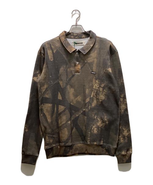 Metalwood Studio（メタルウッド スタジオ）metalwood studio (メタルウッド スタジオ) MINI METAL LOGO LS THERMAL POLO ブラウン サイズ:M 未使用品の古着・服飾アイテム