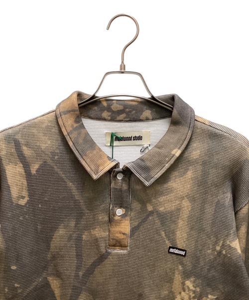 Metalwood Studio（メタルウッド スタジオ）metalwood studio (メタルウッド スタジオ) MINI METAL LOGO LS THERMAL POLO ブラウン サイズ:M 未使用品の古着・服飾アイテム