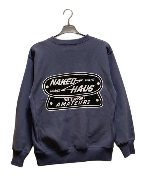 naked golf（ネイキッドゴルフ）naked golf (ネイキッドゴルフ) CLUB HOUS (クラブハウス) バックプリントスウエット ネイビー サイズ:Lの古着・服飾アイテム