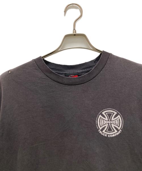 INDEPENDENT（インディペンデント）INDEPENDENT (インディペンデント) オールドプリントTシャツ ブラック サイズ:Freeの古着・服飾アイテム