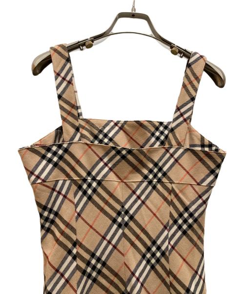 BURBERRY BLUE LABEL（バーバリー ブルー レーベル）BURBERRY BLUE LABEL (バーバリー ブルー レーベル) ノバチェック ノースリーブミニワンピース ベージュ サイズ:38の古着・服飾アイテム