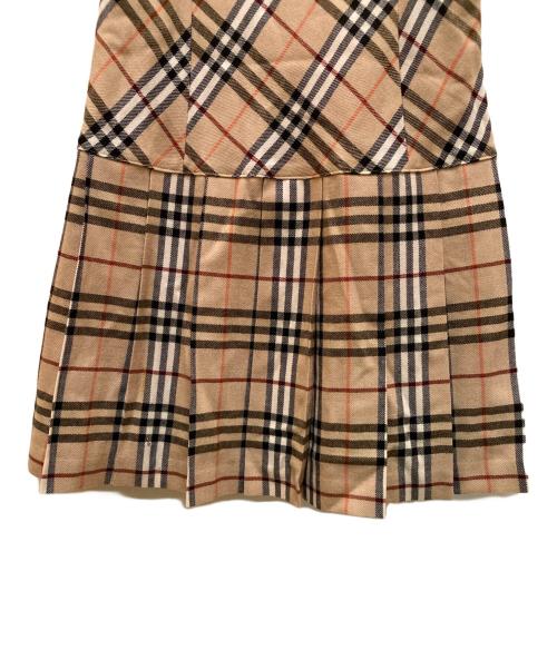 BURBERRY BLUE LABEL（バーバリー ブルー レーベル）BURBERRY BLUE LABEL (バーバリー ブルー レーベル) ノバチェック ノースリーブミニワンピース ベージュ サイズ:38の古着・服飾アイテム