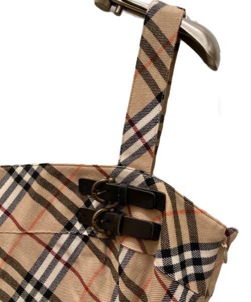 BURBERRY BLUE LABEL（バーバリー ブルー レーベル）BURBERRY BLUE LABEL (バーバリー ブルー レーベル) ノバチェック ノースリーブミニワンピース ベージュ サイズ:38の古着・服飾アイテム