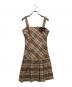 BURBERRY BLUE LABEL（バーバリー ブルー レーベル）の古着「ノバチェック ノースリーブミニワンピース」｜ベージュ