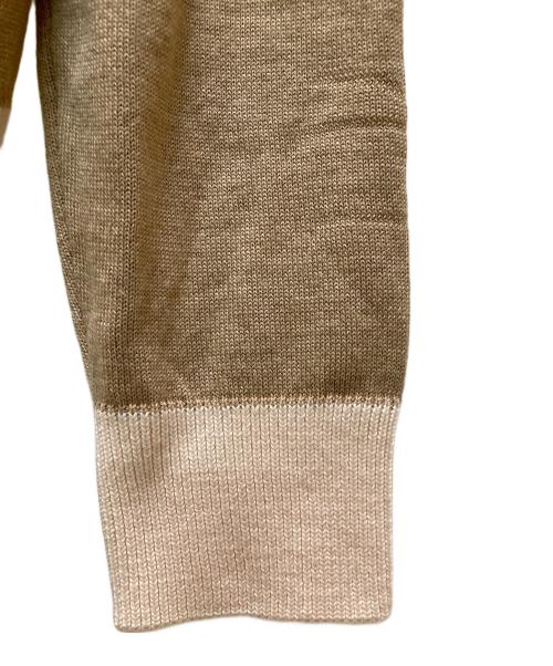 maison kitsune（メゾンキツネ）maison kitsune (メゾンキツネ) フォックスパッチバイカラークラシックカーディガン ブラウン サイズ:XXSの古着・服飾アイテム