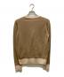 maison kitsune (メゾンキツネ) フォックスパッチバイカラークラシックカーディガン ブラウン サイズ:XXS：7000円
