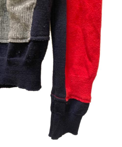 COMME des GARCONS COMME des GARCONS（コムデギャルソン コムデギャルソン）COMME des GARCONS COMME des GARCONS (コムデギャルソン コムデギャルソン) マルチカラー切替カーディガン グレー サイズ:Sの古着・服飾アイテム