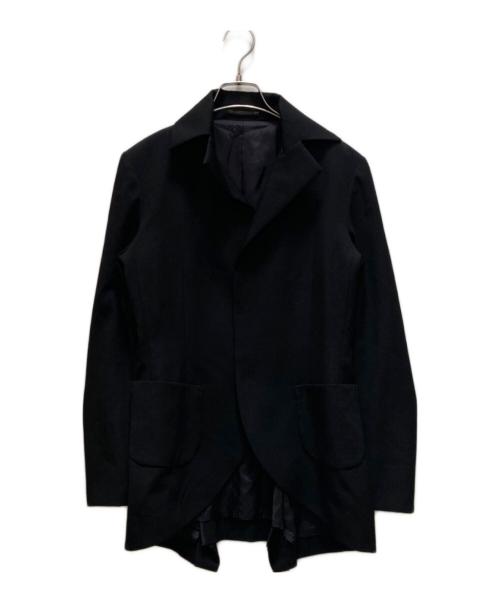 yohji yamamoto+noir（ヨウジヤマモトプリュスノアール）yohji yamamoto+Noir (ヨウジヤマモトプリュスノアール) ウールギャバジンスナップジャケット ブラック サイズ:1の古着・服飾アイテム