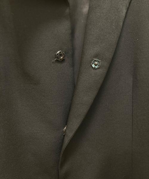 yohji yamamoto+noir（ヨウジヤマモトプリュスノアール）yohji yamamoto+Noir (ヨウジヤマモトプリュスノアール) ウールギャバジンスナップジャケット ブラック サイズ:1の古着・服飾アイテム