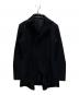 yohji yamamoto+Noir（ヨウジヤマモトプリュスノアール）の古着「ウールギャバジンスナップジャケット」｜ブラック