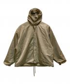 FOG ESSENTIALSフィアオブゴッド エッセンシャル）の古着「バックロゴ刺繍フーデッドコーチジャケット」｜ベージュ