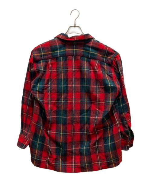 POLO RALPH LAUREN（ポロ・ラルフローレン）POLO RALPH LAUREN (ポロ・ラルフローレン) ヴィンテージ チェックウールオープンカラーシャツ レッド サイズ:６の古着・服飾アイテム