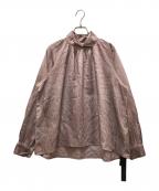 mizuiro-indミズイロインド）の古着「ピグメントダイギャザーネックプルオーバー」｜ピンク