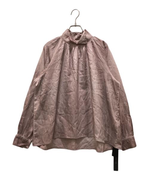 mizuiro-ind（ミズイロインド）mizuiro-ind (ミズイロインド) ピグメントダイギャザーネックプルオーバー ピンク サイズ:FREEの古着・服飾アイテム