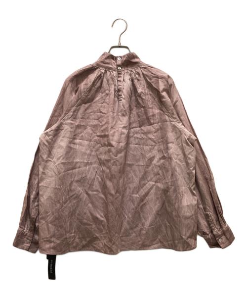 mizuiro-ind（ミズイロインド）mizuiro-ind (ミズイロインド) ピグメントダイギャザーネックプルオーバー ピンク サイズ:FREEの古着・服飾アイテム