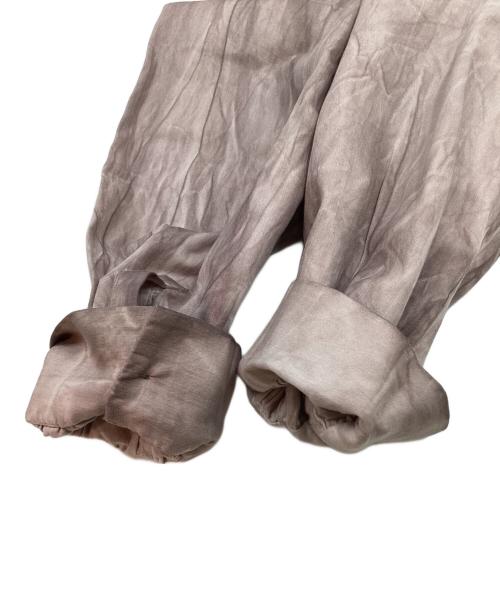 mizuiro-ind（ミズイロインド）mizuiro-ind (ミズイロインド) ピグメントダイギャザーネックプルオーバー ピンク サイズ:FREEの古着・服飾アイテム