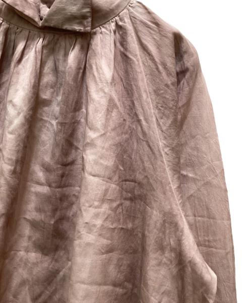 mizuiro-ind（ミズイロインド）mizuiro-ind (ミズイロインド) ピグメントダイギャザーネックプルオーバー ピンク サイズ:FREEの古着・服飾アイテム