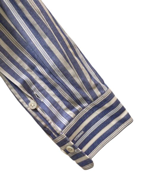 BURBERRY LONDON（バーバリーロンドン）BURBERRY LONDON (バーバリーロンドン) ストライプシャツ ブルー サイズ:Lの古着・服飾アイテム