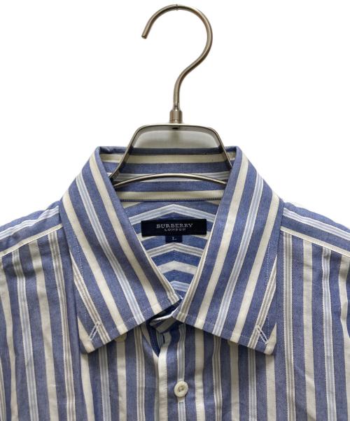 BURBERRY LONDON（バーバリーロンドン）BURBERRY LONDON (バーバリーロンドン) ストライプシャツ ブルー サイズ:Lの古着・服飾アイテム