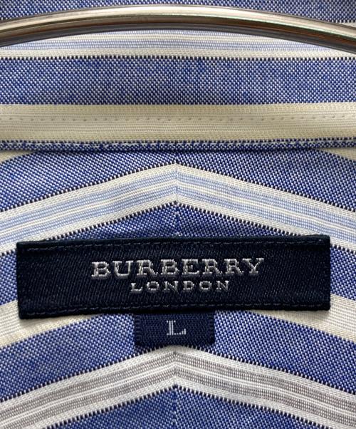 BURBERRY LONDON（バーバリーロンドン）BURBERRY LONDON (バーバリーロンドン) ストライプシャツ ブルー サイズ:Lの古着・服飾アイテム
