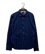 ARMANI EXCHANGEアルマーニ エクスチェンジ）の古着「ストライプシャツ」｜ブルー