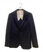 BEAMS Lights×Harris Tweedビームスライト×ハリスツイード）の古着「3Bテーラードジャケット」｜ネイビー