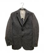 BEAMS PLUS×Harris Tweedビームスプラス×ハリスツイード）の古着「3Bウールヘリンボーンテーラードジャケット」｜グレー