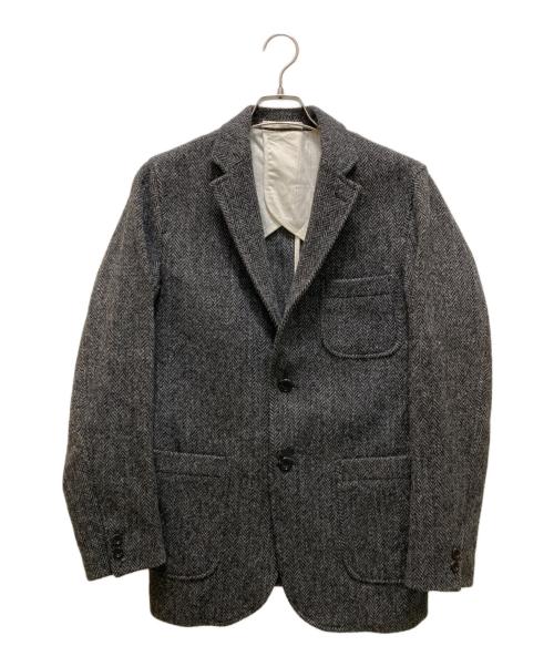 BEAMS PLUS（ビームスプラス）BEAMS PLUS (ビームスプラス) Harris Tweed (ハリスツイード) 3Bウールヘリンボーンテーラードジャケット グレー サイズ:Mの古着・服飾アイテム