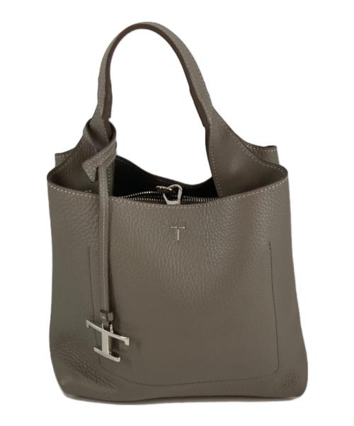 TOD'S（トッズ）TOD'S (トッズ) Ron Herman (ロンハーマン) 別注 アパ ミニ Tペンダント 2WAYバッグ グレーの古着・服飾アイテム