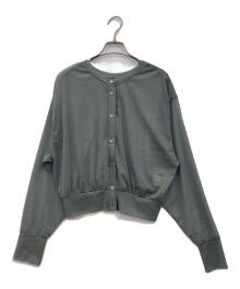 CLANE（クラネ）の古着「W FACE CENTER LINE SHEER CARDIGAN」｜ブルー