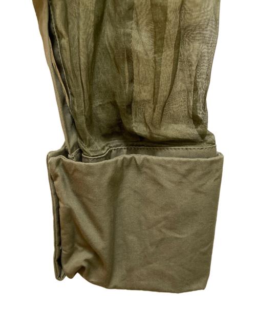 J.W.ANDERSON（ジェイダブリューアンダーソン）J.W.ANDERSON (ジェイダブリューアンダーソン) TUXED ROUND HEM SHIRT グリーン サイズ:SIZE38の古着・服飾アイテム