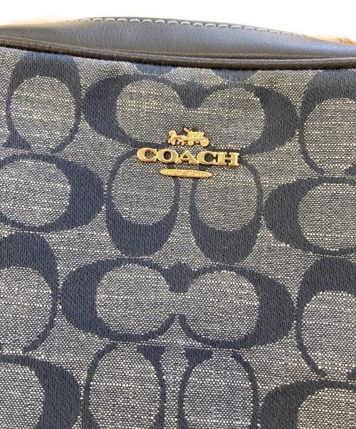COACH（コーチ）COACH (コーチ) シグネチャー ミニカメラ デニムショルダーバッグ ネイビー×グレーの古着・服飾アイテム
