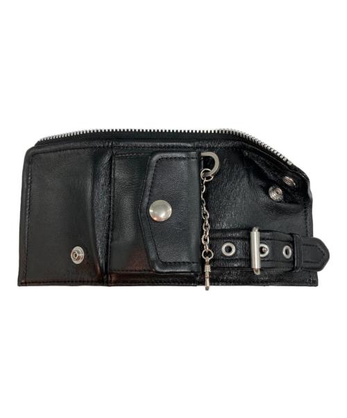 beautiful people（ビューティフルピープル）beautiful people (ビューティフルピープル) シープスキン ライダース プチ ウォレット ブラックの古着・服飾アイテム
