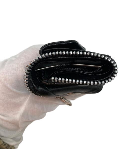 beautiful people（ビューティフルピープル）beautiful people (ビューティフルピープル) シープスキン ライダース プチ ウォレット ブラックの古着・服飾アイテム