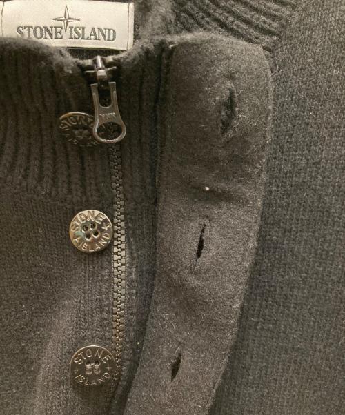 STONE ISLAND（ストーンアイランド）STONE ISLAND (ストーンアイランド) ハーフジップニット ブラック サイズ:Lの古着・服飾アイテム