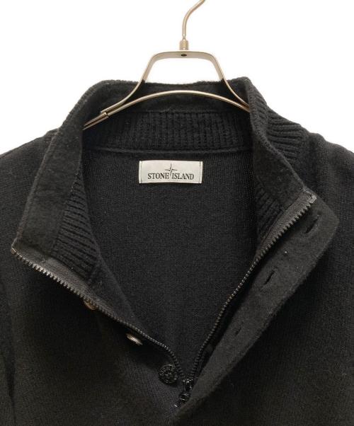 STONE ISLAND（ストーンアイランド）STONE ISLAND (ストーンアイランド) ハーフジップニット ブラック サイズ:Lの古着・服飾アイテム