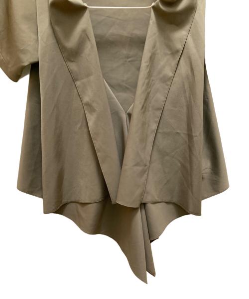 MM6 Maison Margiela（エムエムシックスメゾンマルジェラ）MM6 Maison Margiela (エムエムシックスメゾンマルジェラ) ドレープデザインブラウス カーキ サイズ:36の古着・服飾アイテム