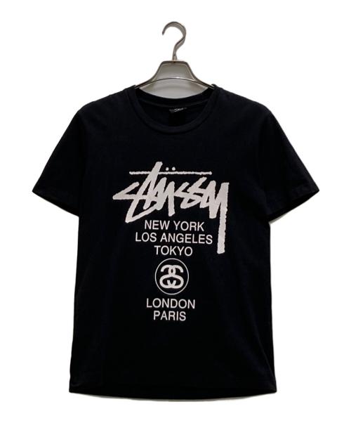 stussy（ステューシー）stussy (ステューシー) ロゴプリントTシャツ ブラック サイズ:Mの古着・服飾アイテム